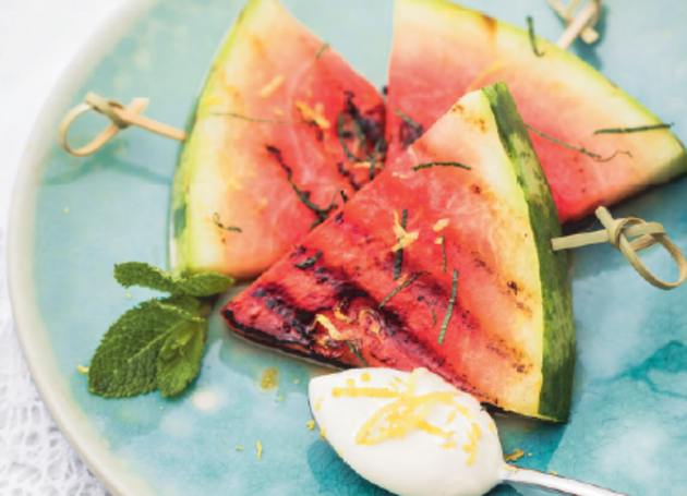 Grillierte Wassermelone mit Dip