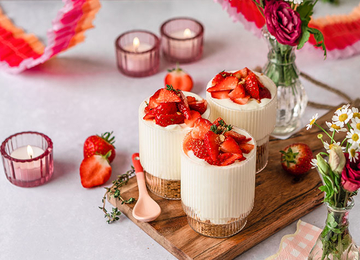 Erdbeer-Quark-Dessert