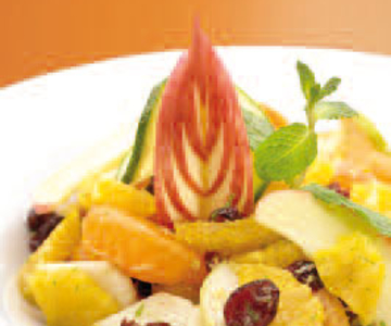 Fruchtsalat mit Cranberrys, Ingwer und Limetten