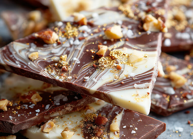 Marmorierte Bruchschokolade