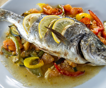 Fisch-Legumette mit Salzkartoffeln