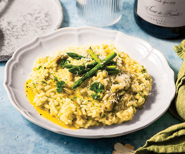 Champagner-Spargelrisotto