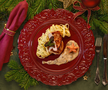 Kalbssteaks mit Morchelsauce