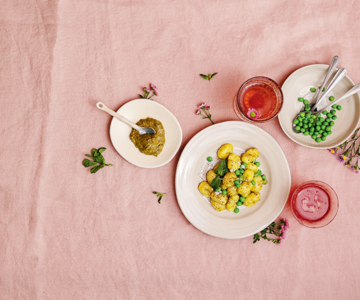 Gnocchi mit Erbsen-Minze-Pesto