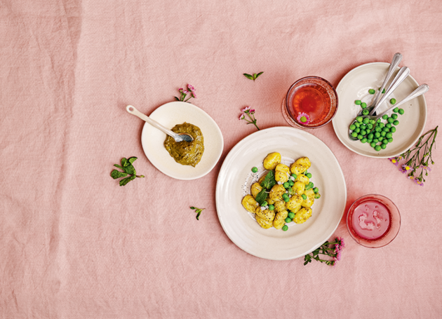 Gnocchi mit Erbsen-Minze-Pesto