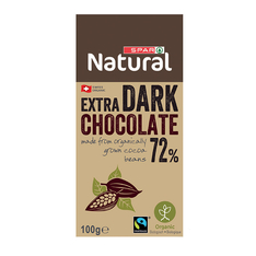 SPAR Natural Bio Schokolade 72% Dunkel