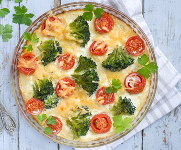 Tomaten-Brokkoli-Gratin