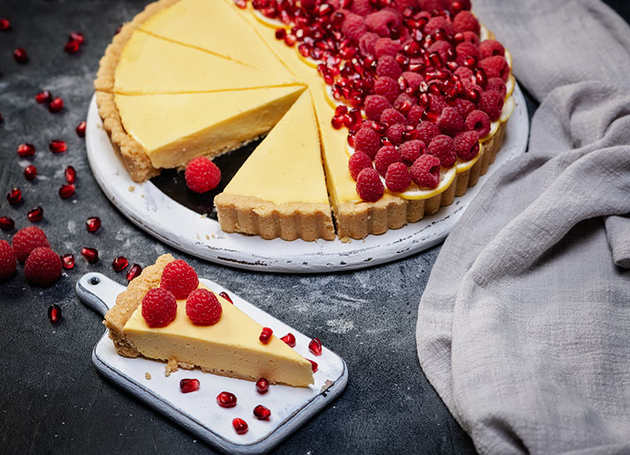 Limetten-Himbeertarte