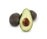 Drei genussreife Avocados, eine halbiert mit Kern, ideal für frische Zubereitung.