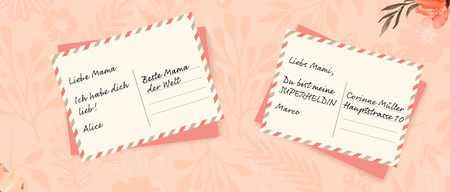 Zwei Postkarten mit Muttertagsgrüssen