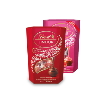 Lindt Lindor Kugeln Milch / Himbeere & Rahm assortiert