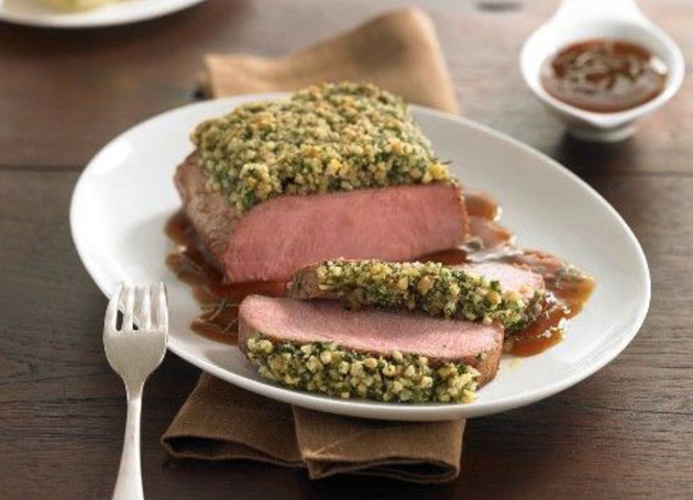 Kalbsbraten mit Frühlingskruste
