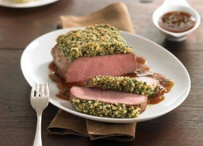 Kalbsbraten mit Frühlingskruste