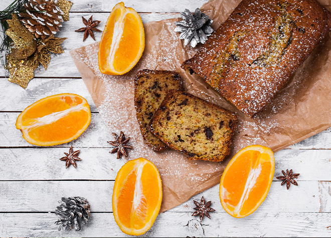 Orangencake mit Schokowürfel