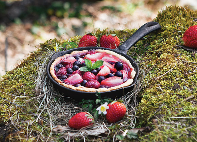 Gegrillte Beeren-Pie