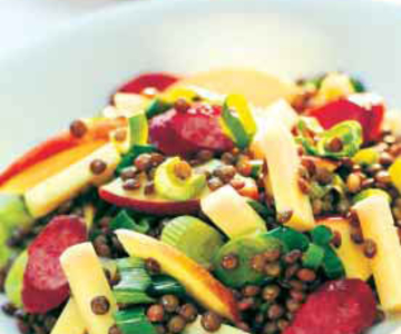 Linsen-Käse-Salat