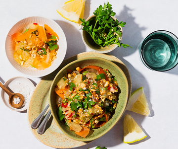Pomelo mit Knoblauch und Chili