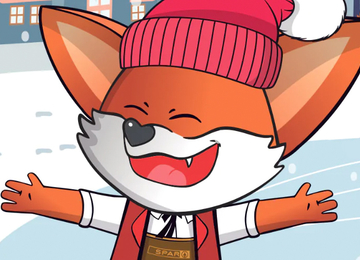 Der Jori Fuchs hat eine rote Mütze und lächelt