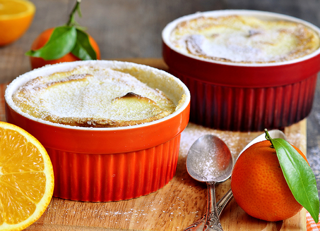Orangen-Soufflé mit Äpfeln