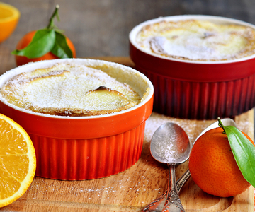 Orangen-Soufflé mit Äpfeln