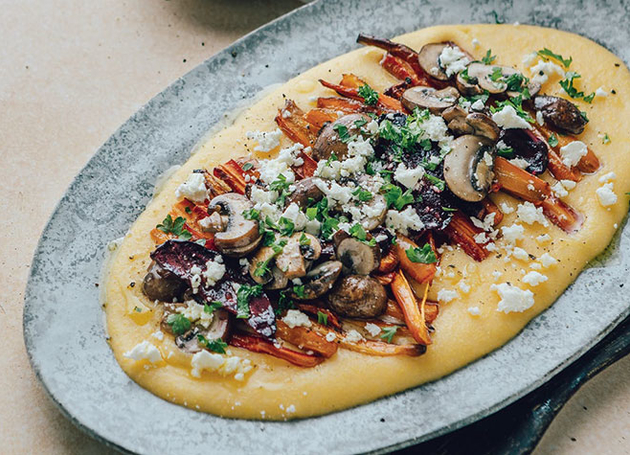 Champignon-Polenta