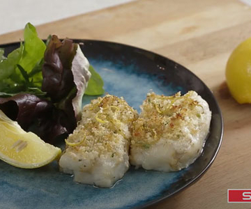 Fisch mit Parmesan-Knoblauch-Kruste