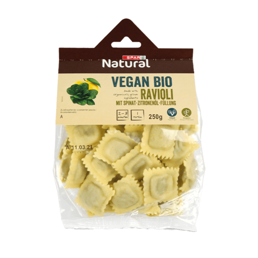 SPAR Natural Ravioli Spinat-Zitronenöl Vegan