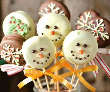 Schneemann-Cake-Pops