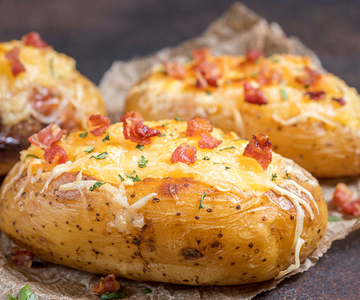 Baked Potatoes mit Camembert und Kümmel