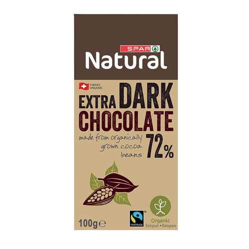 SPAR Natural Bio Schokolade 72% Dunkel